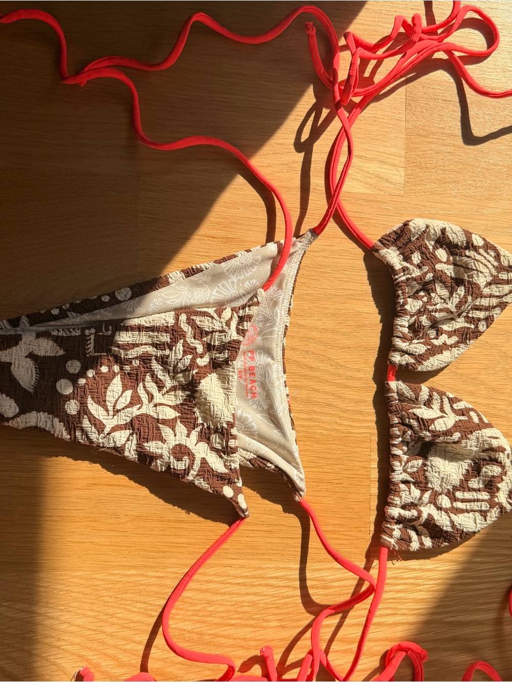 Free People Brown Floral Bikini